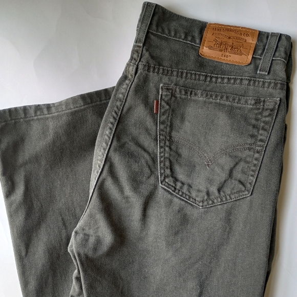 Levis 540 Mens 34x29 Relaxed Fit Straight Leg Stonewash Gray Green Vintage Y2K - Picture 4 of 15